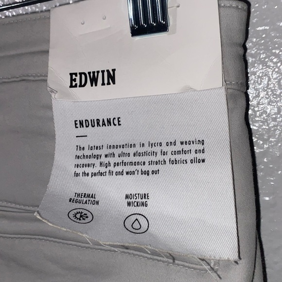 EDWIN MASON slim fit pants chinos in stone NWT - Picture 4 of 7